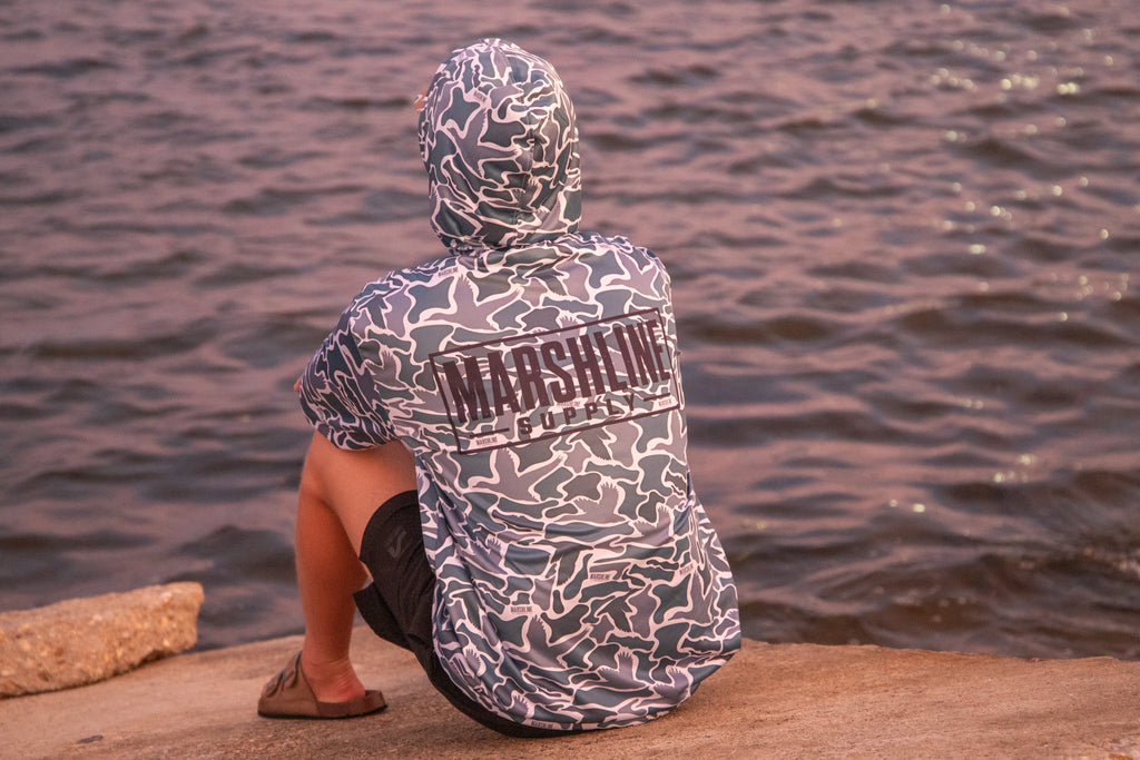 Marshline Supply Ghost Flight Camo DriFit Long Sleeve Hoodie