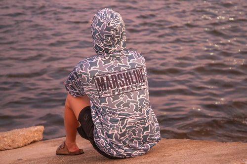 Marshline Supply Ghost Flight Camo DriFit Long Sleeve Hoodie