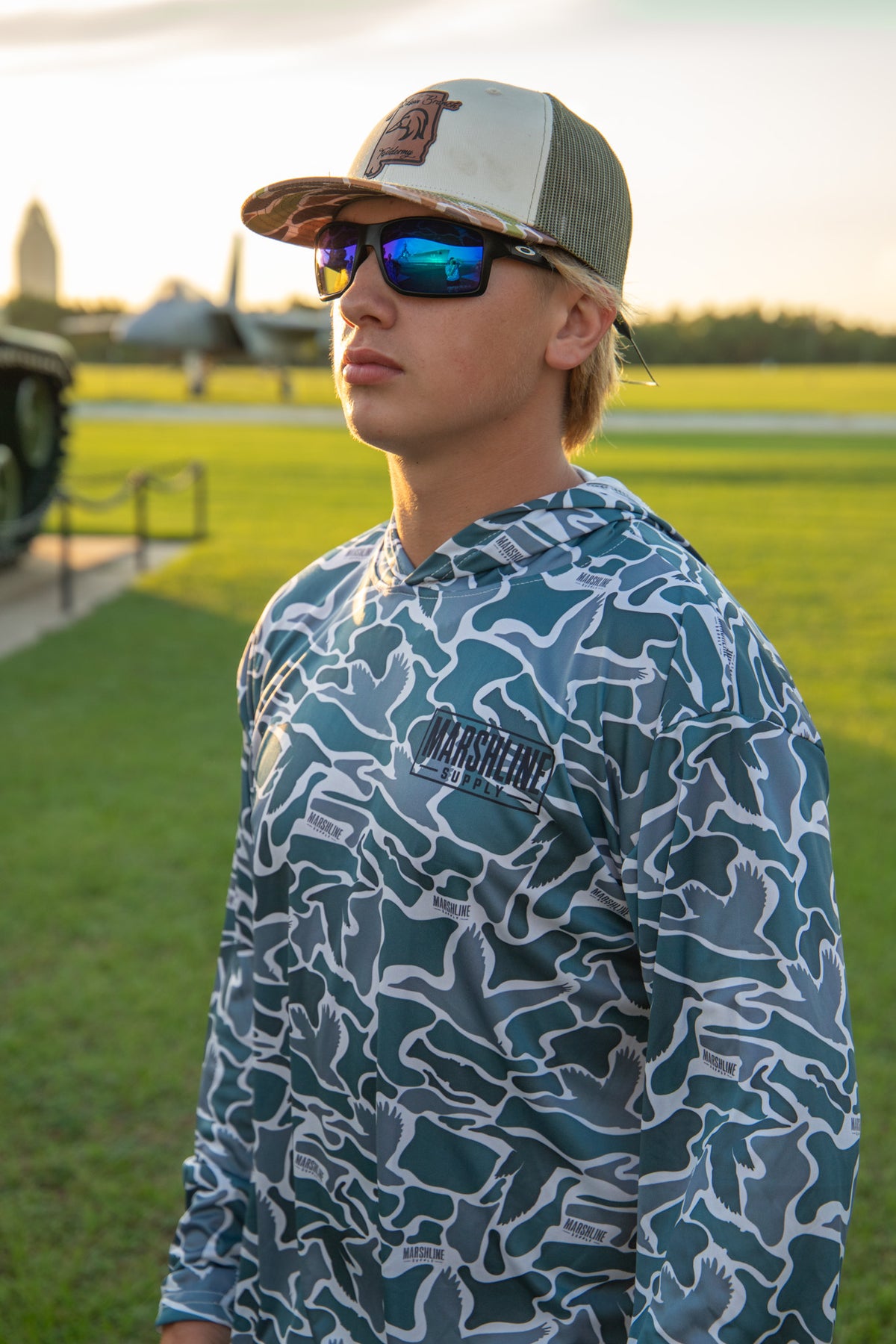 Marshline Supply Ghost Flight Camo DriFit Long Sleeve Hoodie